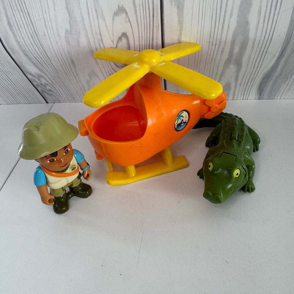 2006 Nick Jr Go Diego Go Alligator, Animal Rescue Helicopter, Safari Diego